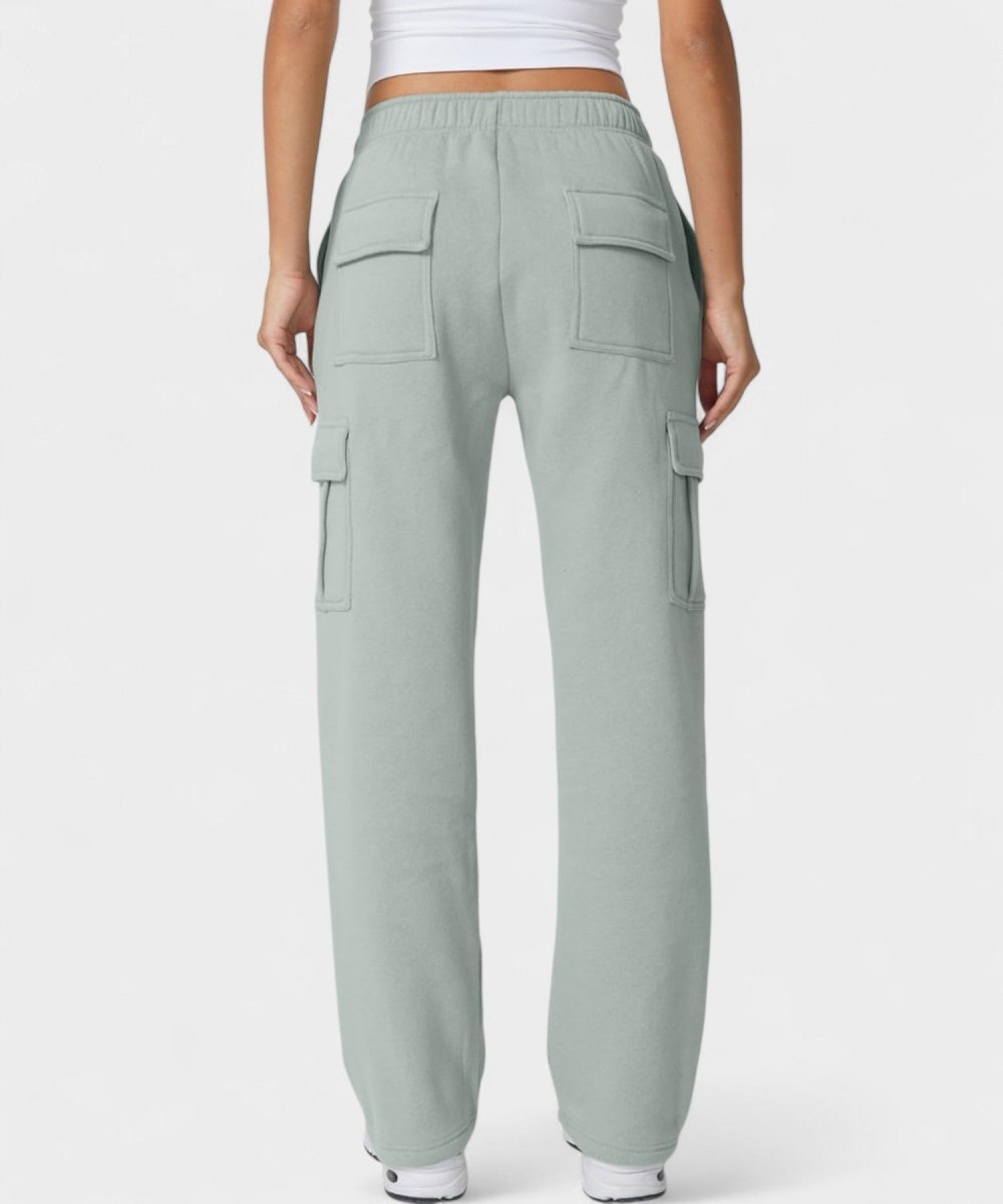 Alana | High - Waist Fleece Cargo Sweatpants