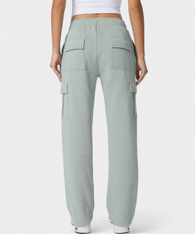 Alana | High - Waist Fleece Cargo Sweatpants