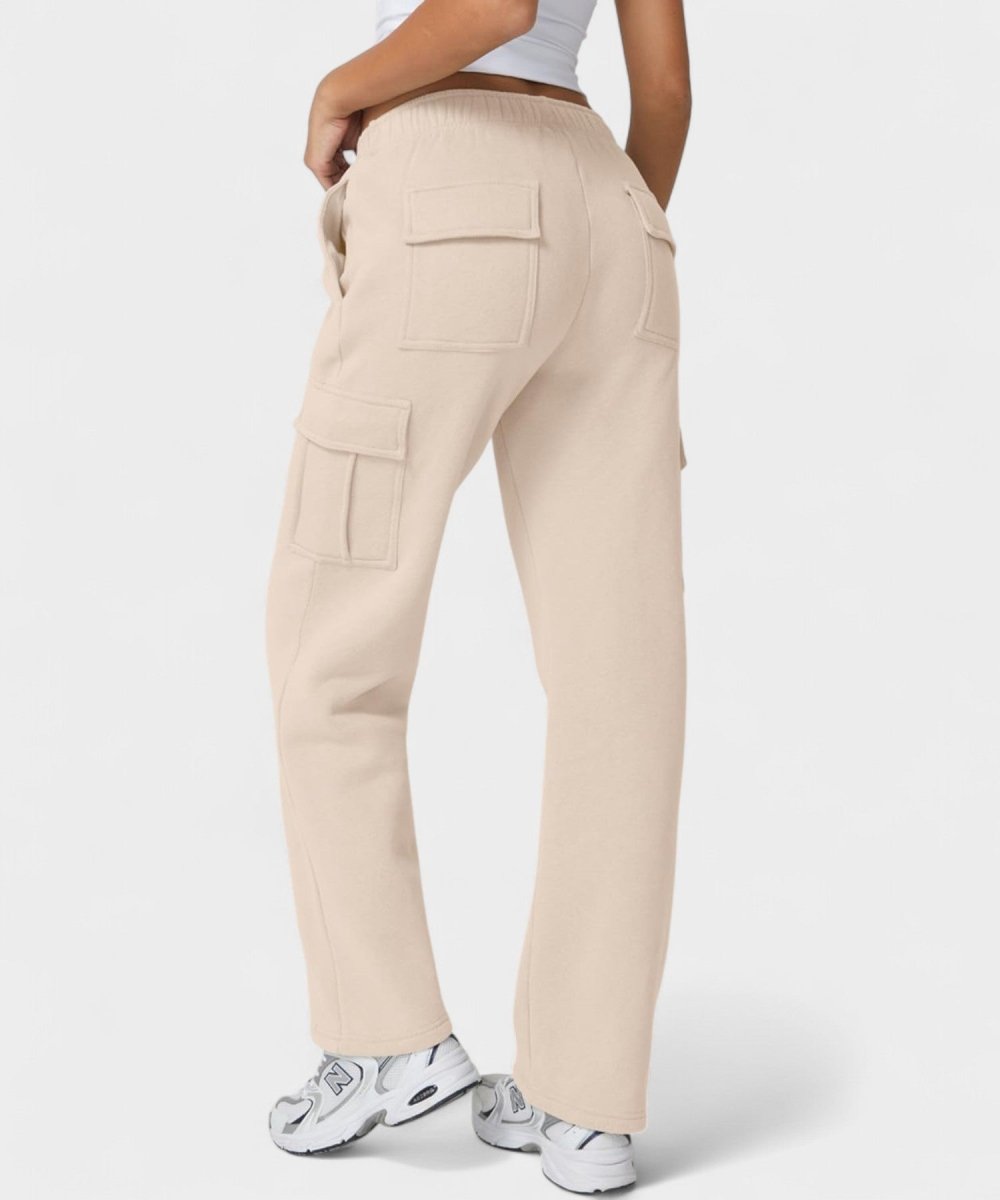 Alana | High - Waist Fleece Cargo Sweatpants