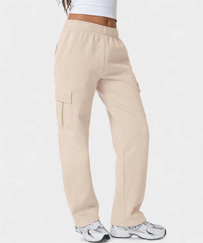 Alana | High - Waist Fleece Cargo Sweatpants