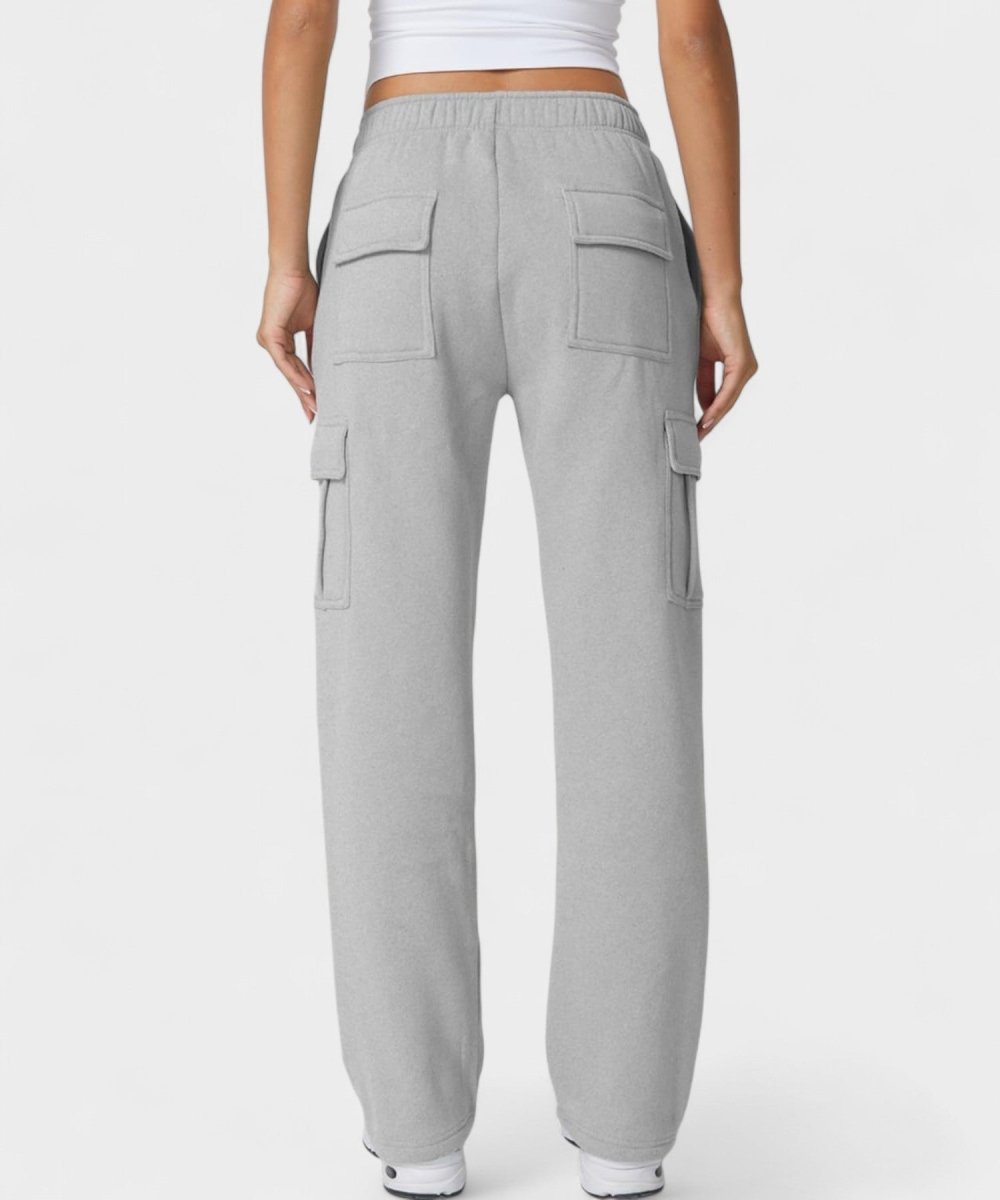 Alana | High - Waist Fleece Cargo Sweatpants