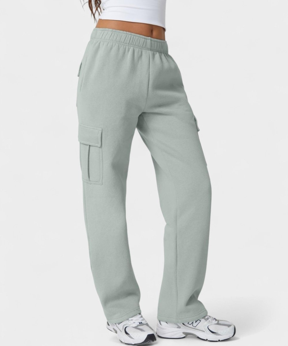 Alana | High - Waist Fleece Cargo Sweatpants