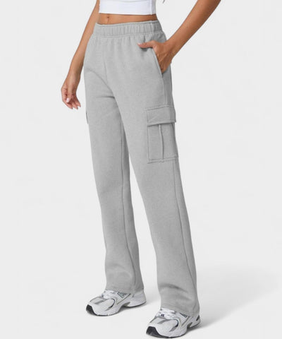 Alana | High - Waist Fleece Cargo Sweatpants