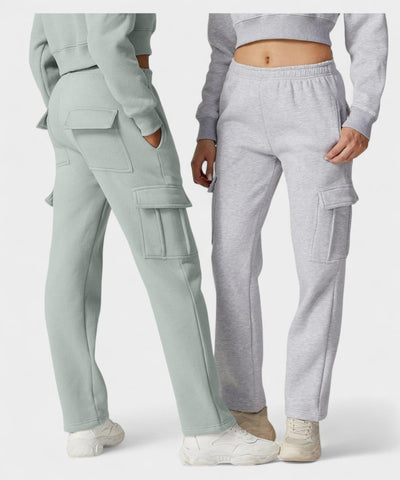 Alana | High - Waist Fleece Cargo Sweatpants