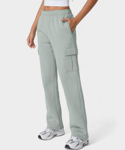 Alana | High - Waist Fleece Cargo Sweatpants