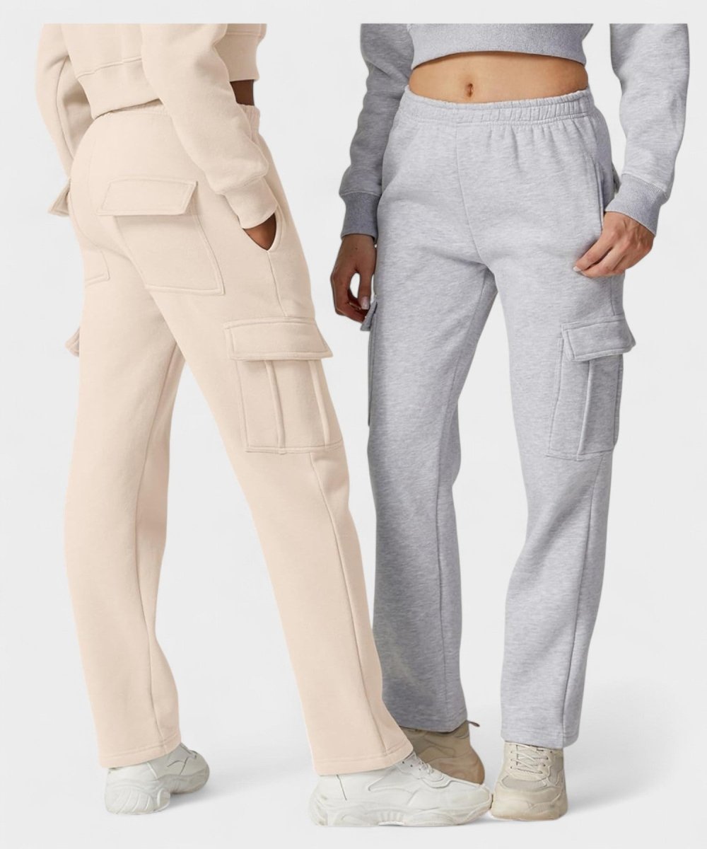 Alana | High - Waist Fleece Cargo Sweatpants