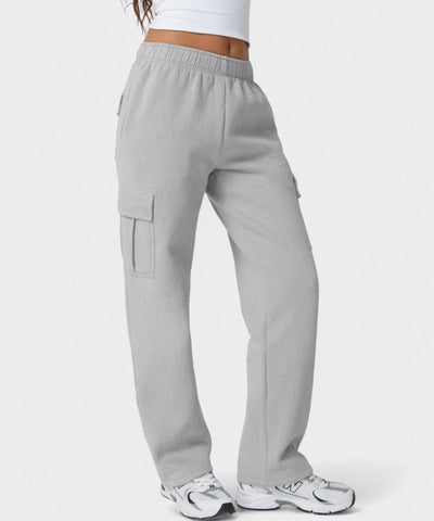 Alana | High - Waist Fleece Cargo Sweatpants