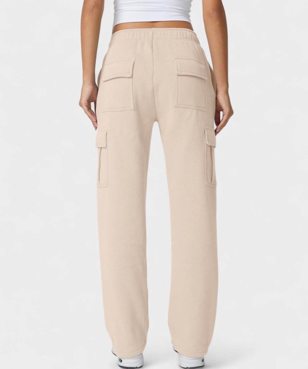 Alana | High - Waist Fleece Cargo Sweatpants
