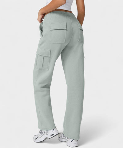 Alana | High - Waist Fleece Cargo Sweatpants