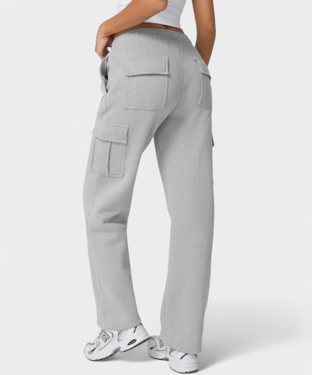 Alana | High - Waist Fleece Cargo Sweatpants