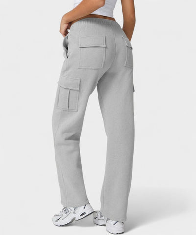 Alana | High - Waist Fleece Cargo Sweatpants