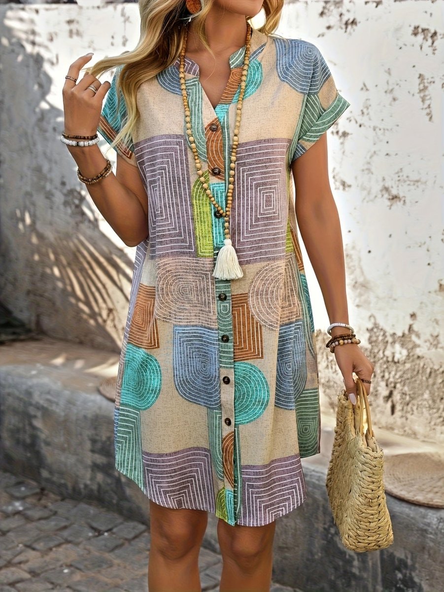 ALICIA | STYLISH GEOMETRIC DRESS