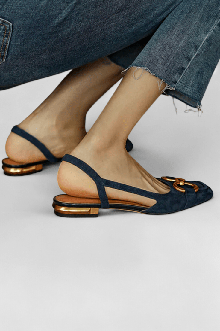 Alma | Square - Toe Slingback Loafers