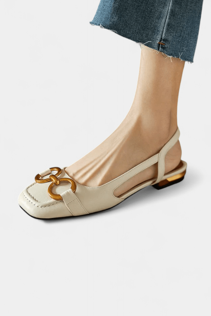 Alma | Square - Toe Slingback Loafers
