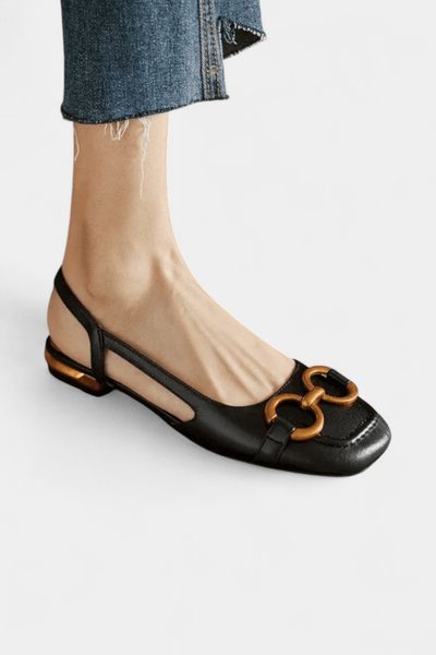Alma | Square - Toe Slingback Loafers