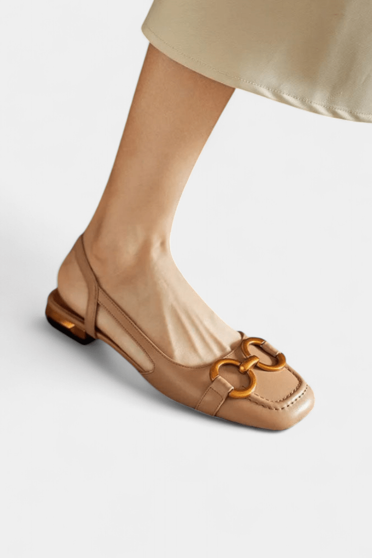 Alma | Square - Toe Slingback Loafers