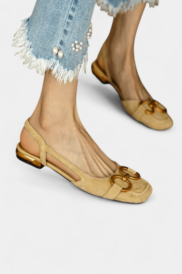 Alma | Square - Toe Slingback Loafers