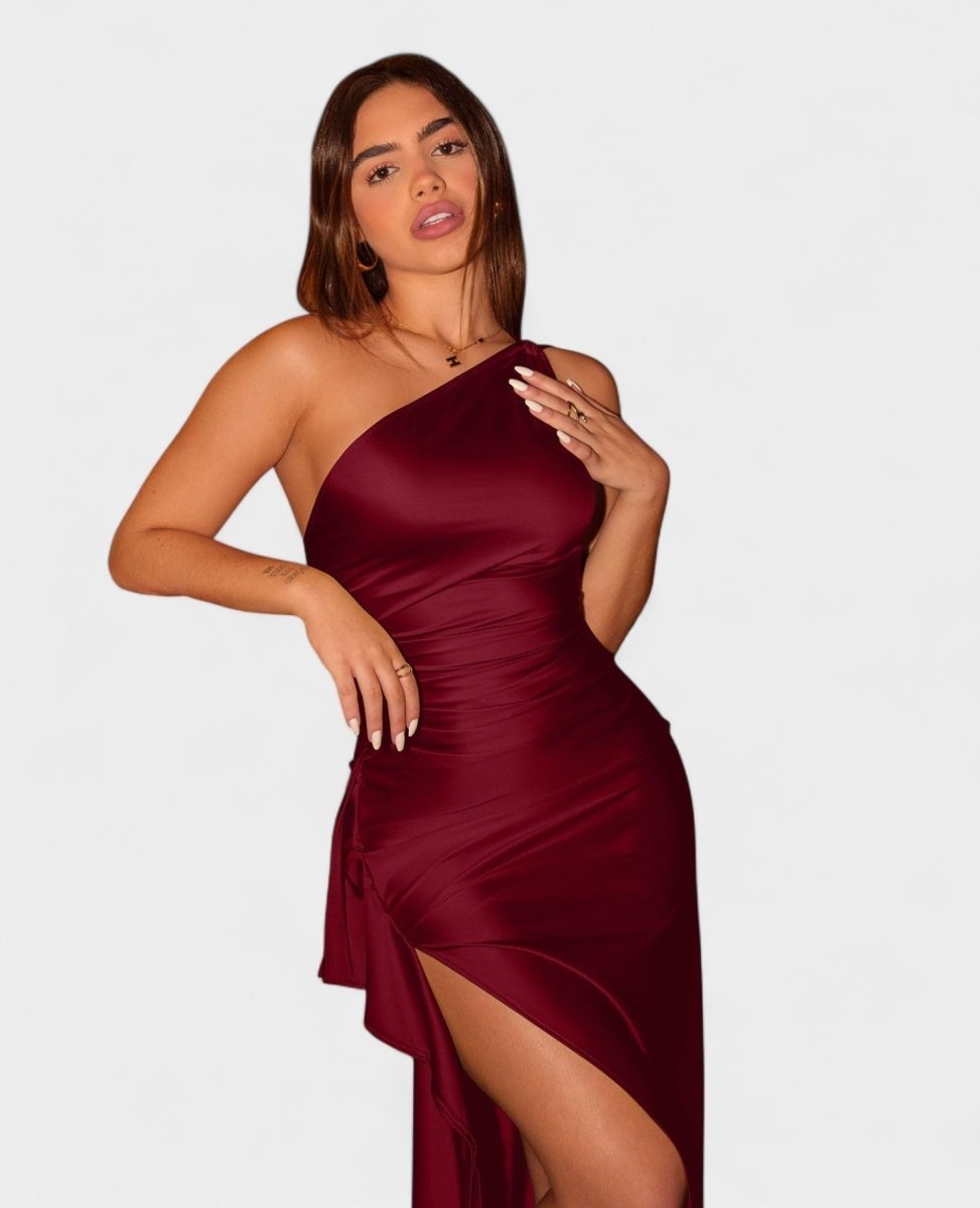 Amara | One - Shoulder Draped Maxi Dress