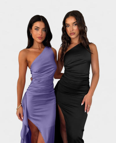 Amara | One - Shoulder Draped Maxi Dress