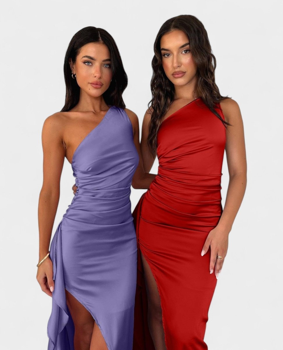 Amara | One - Shoulder Draped Maxi Dress