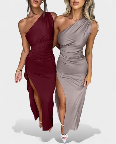 Amara | One - Shoulder Draped Maxi Dress