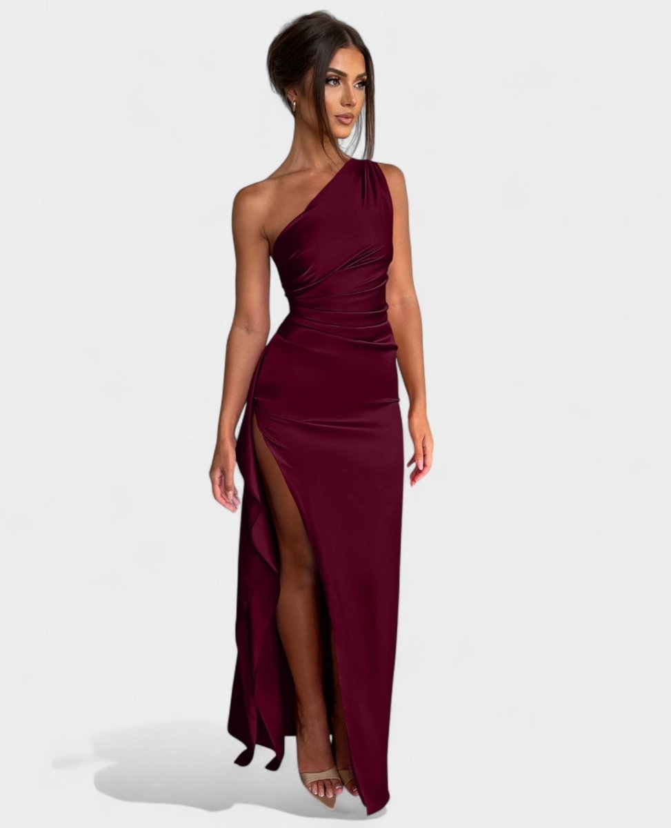 Amara | One - Shoulder Draped Maxi Dress