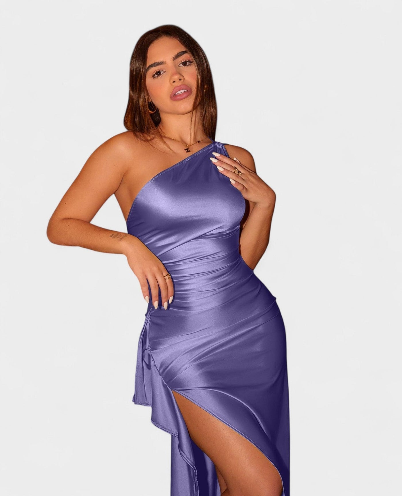 Amara | One-Shoulder Draped Maxi Dress