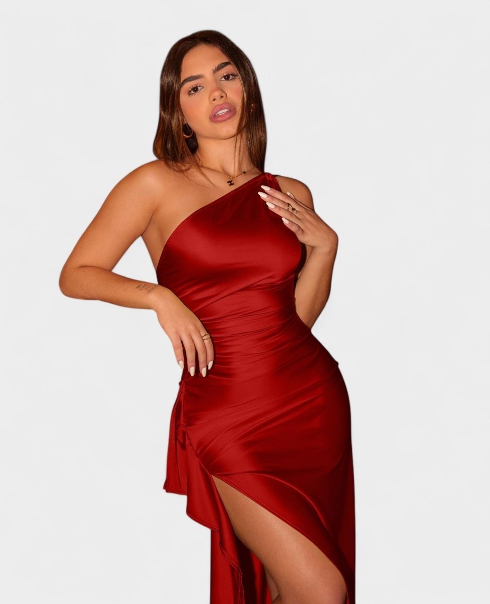 Amara | One - Shoulder Draped Maxi Dress
