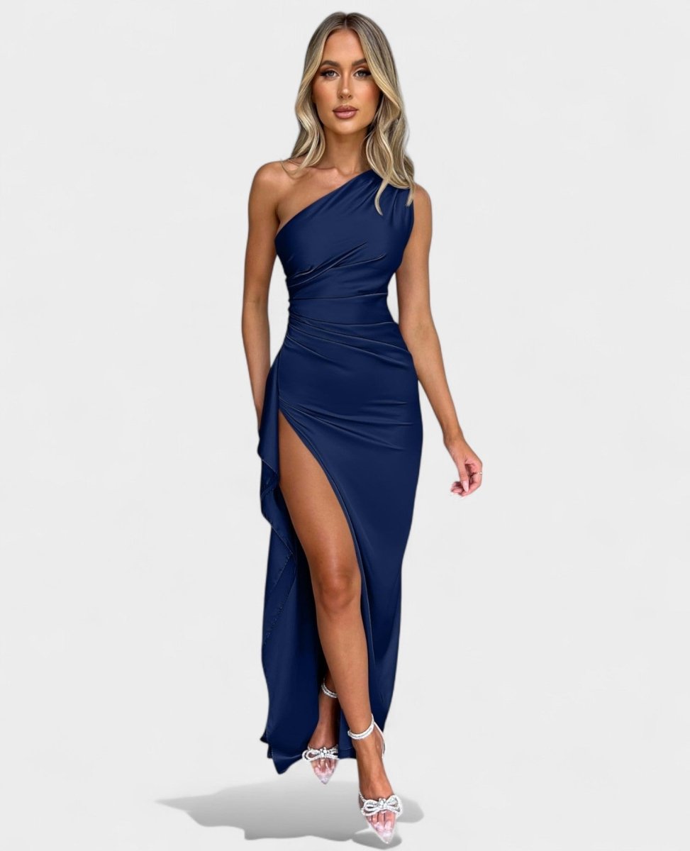 Amara | One - Shoulder Draped Maxi Dress