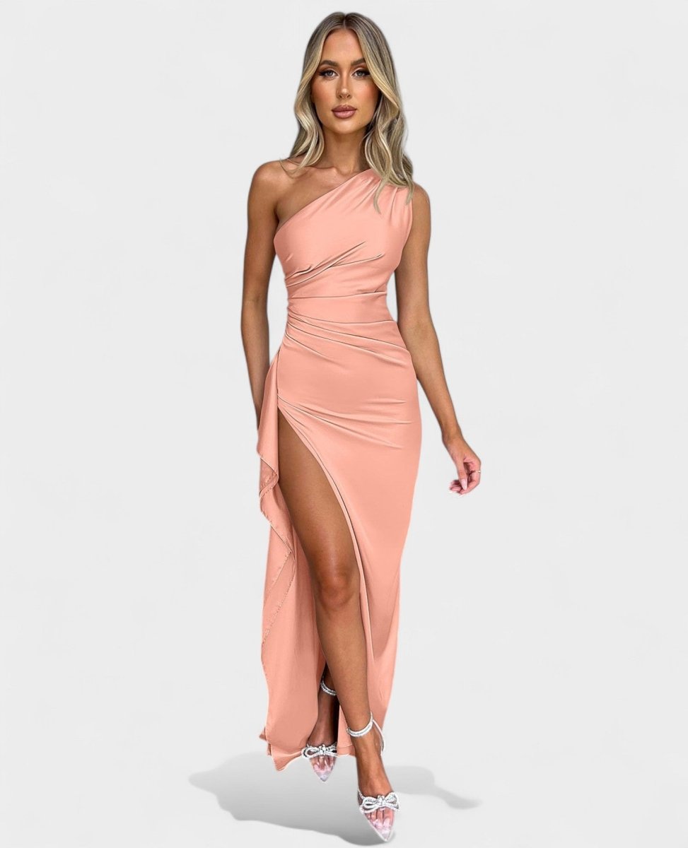 Amara | One - Shoulder Draped Maxi Dress