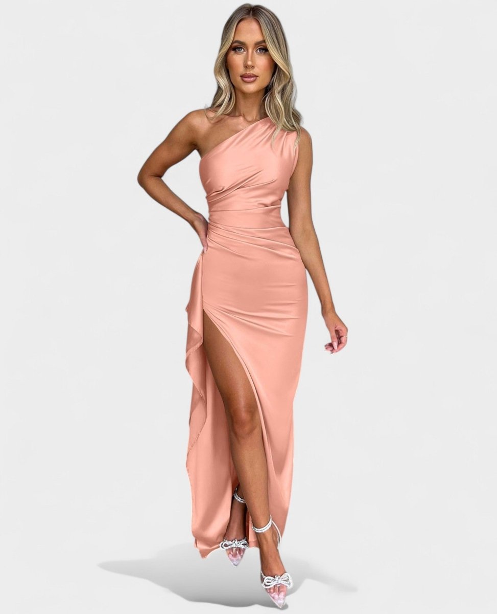 Amara | One - Shoulder Draped Maxi Dress
