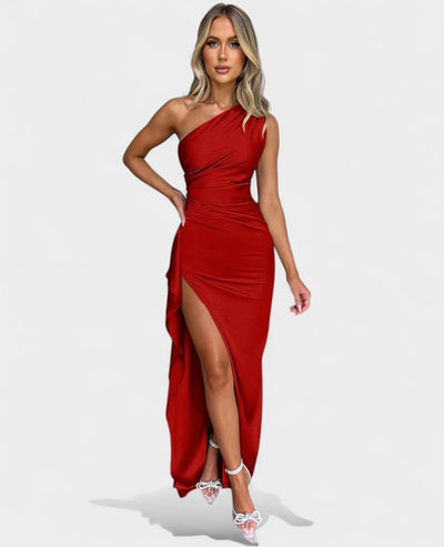 Amara | One - Shoulder Draped Maxi Dress