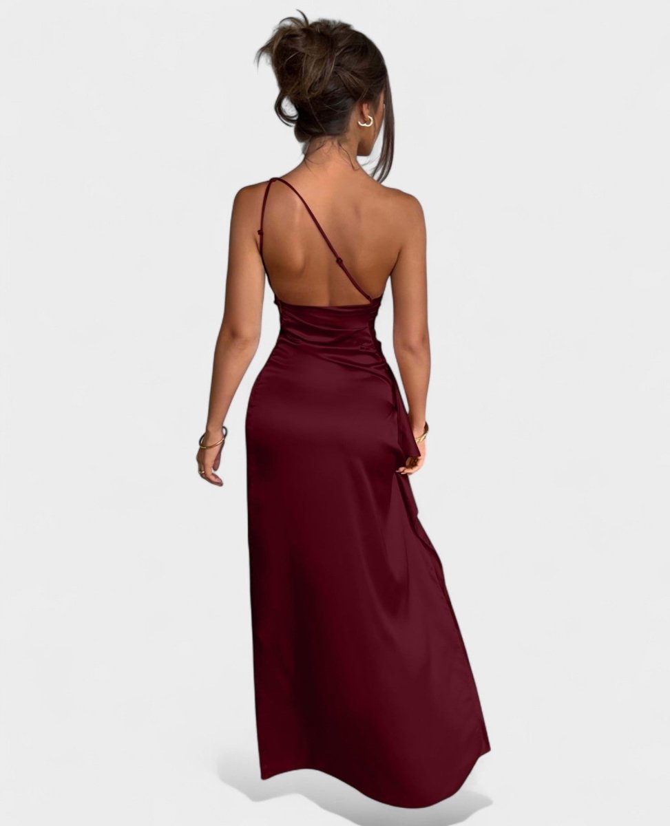 Amara | One - Shoulder Draped Maxi Dress