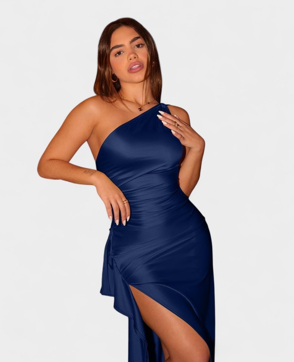 Amara | One - Shoulder Draped Maxi Dress