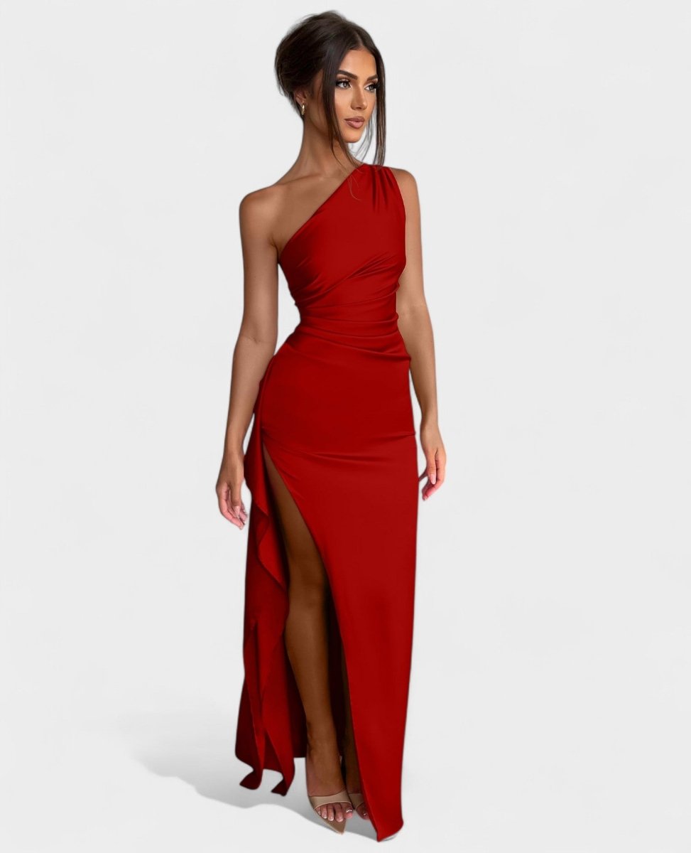 Amara | One - Shoulder Draped Maxi Dress