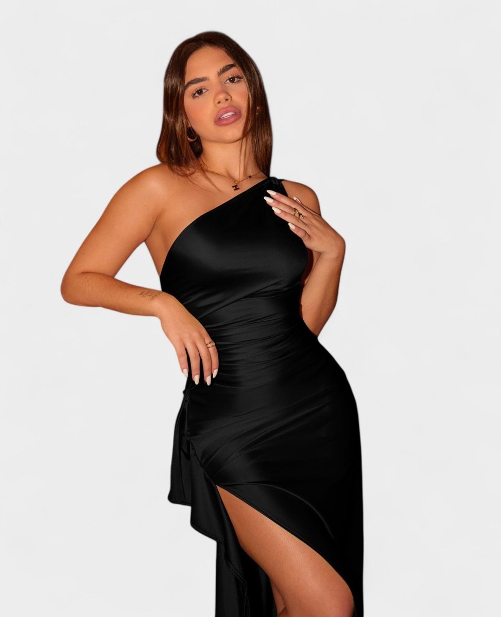 Amara | One - Shoulder Draped Maxi Dress