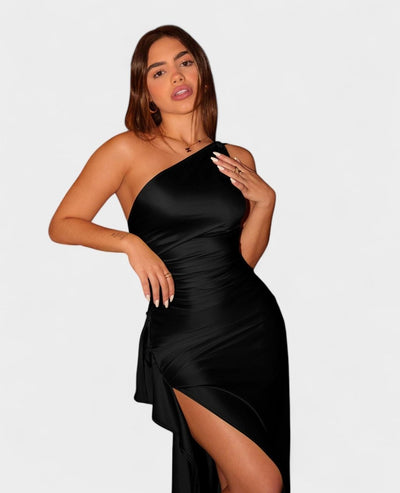 Amara | One - Shoulder Draped Maxi Dress