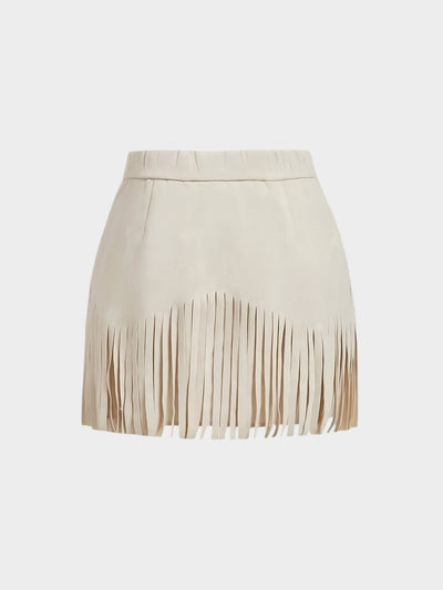 Amélie | Tassel-Detail Woven Skirt