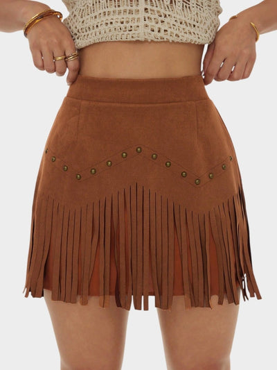 Amélie | Tassel - Detail Woven Skirt