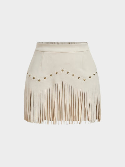 Amélie | Tassel-Detail Woven Skirt