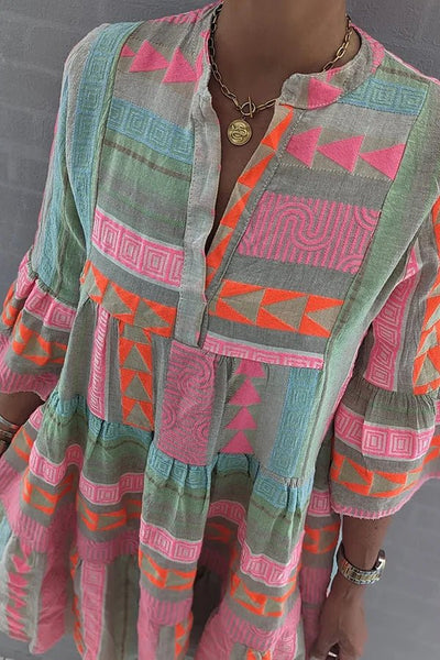 ANDREA | ELEGANT FLARE - SLEEVED DRESS