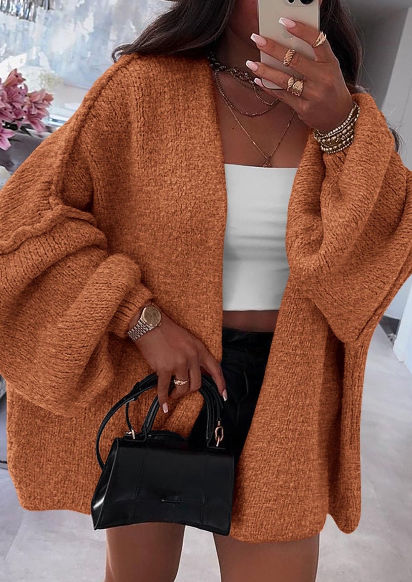 Aria | Oversized Knit Cardigan Sweater