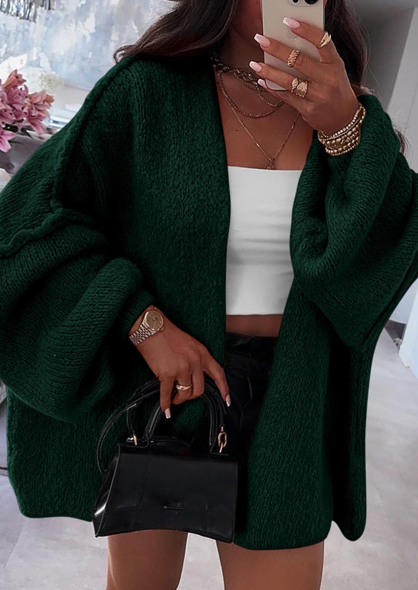 Aria | Oversized Knit Cardigan Sweater