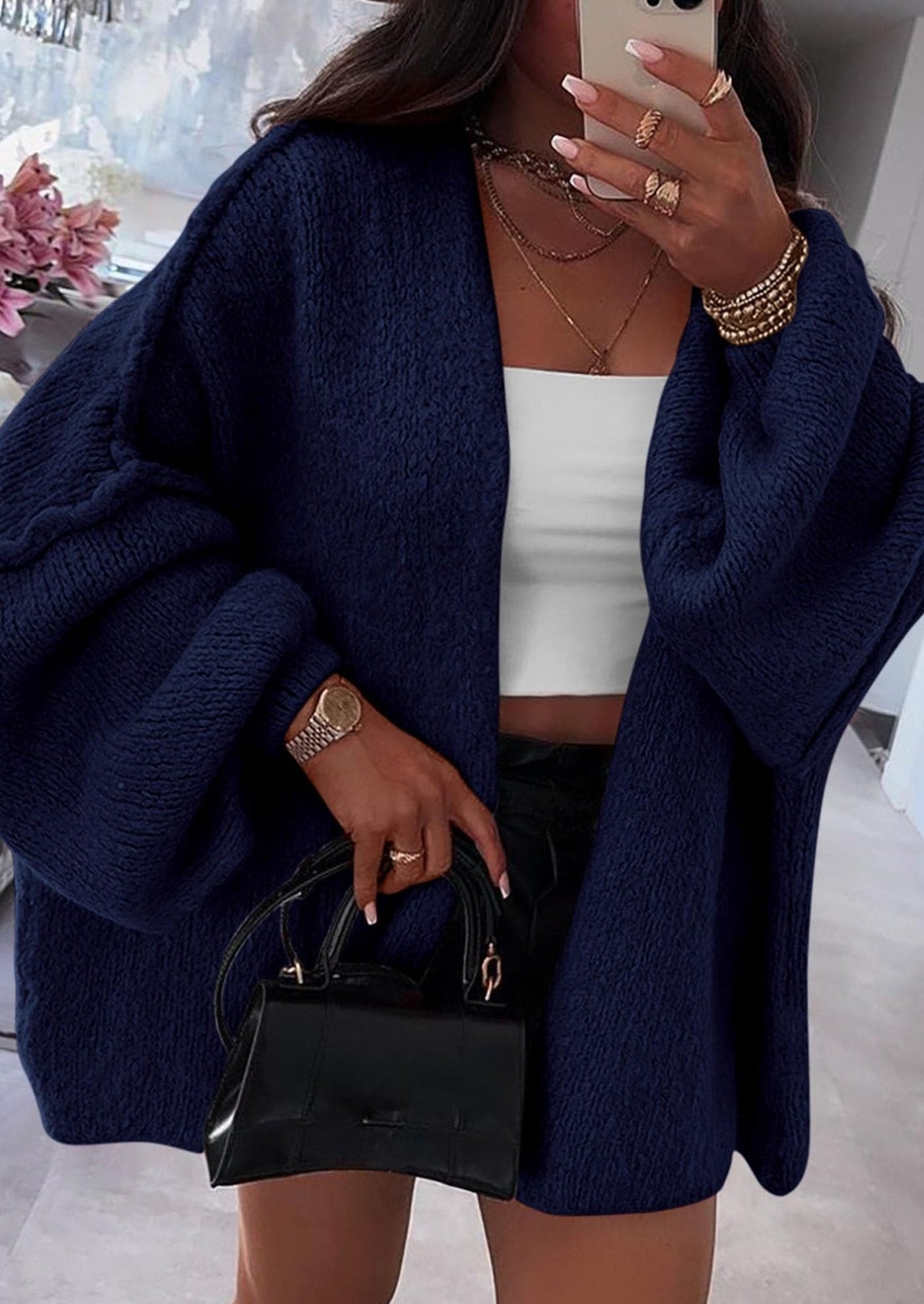 Aria | Oversized Knit Cardigan Sweater