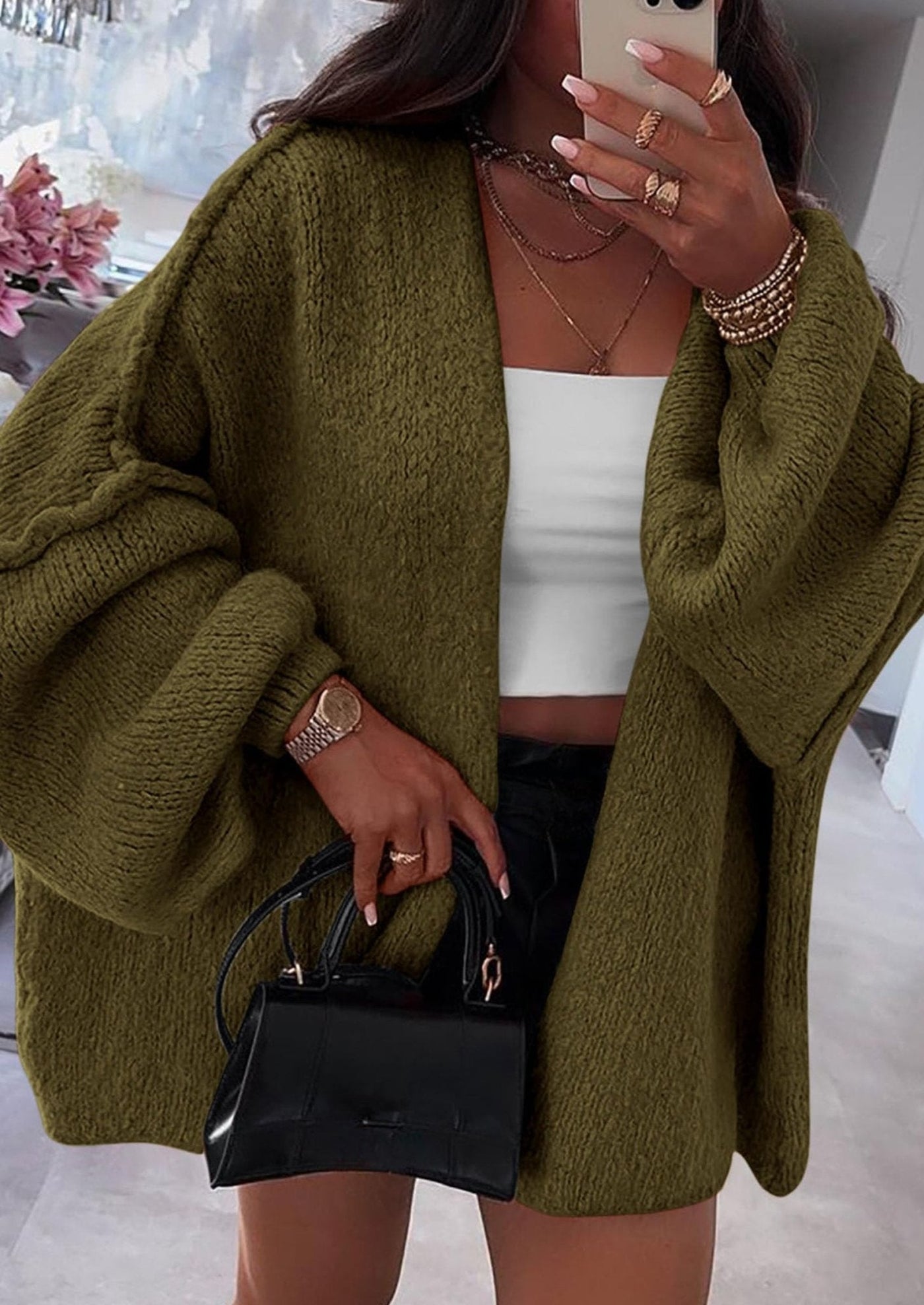Aria | Oversized Knit Cardigan Sweater