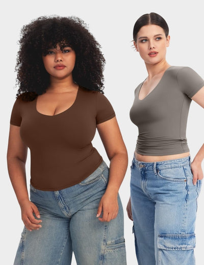 Aria | Second - Skin V - Neck Top