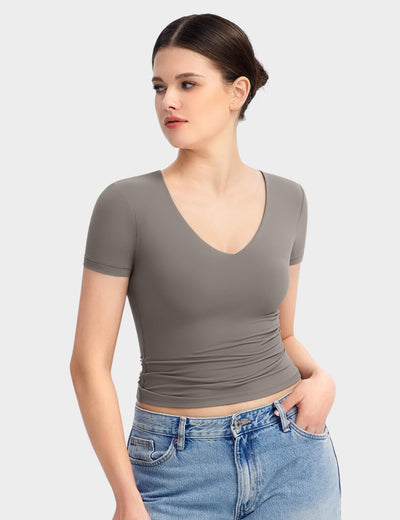 Aria | Second-Skin V-Neck Top