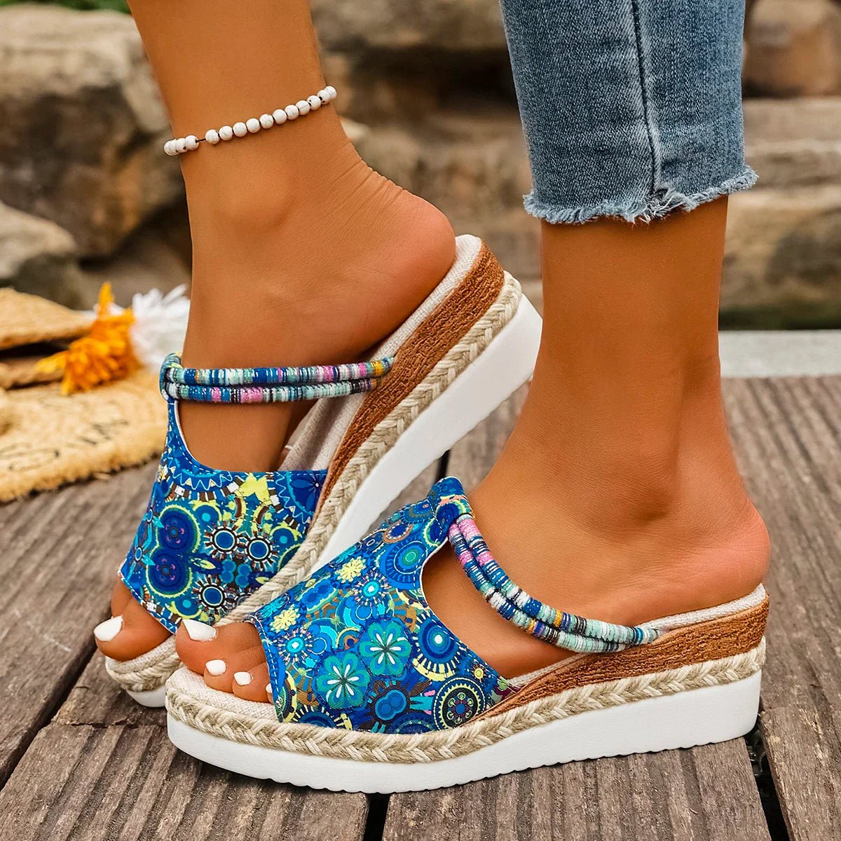 ARLENE | COLORFUL WEDGE SANDALS