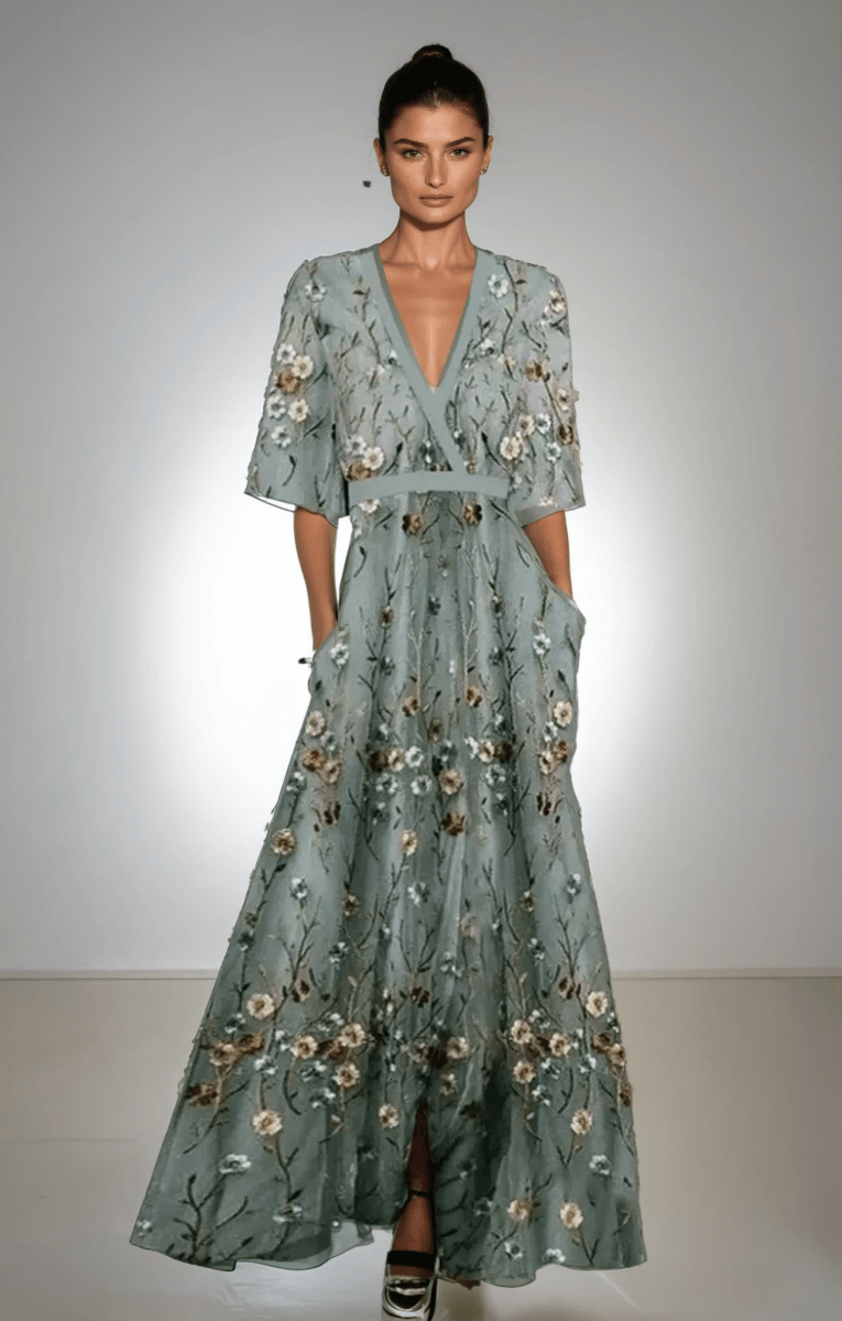 AVA™ | ELEGANT FLORAL DRESS