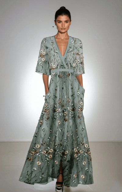 AVA™ | ELEGANT FLORAL DRESS